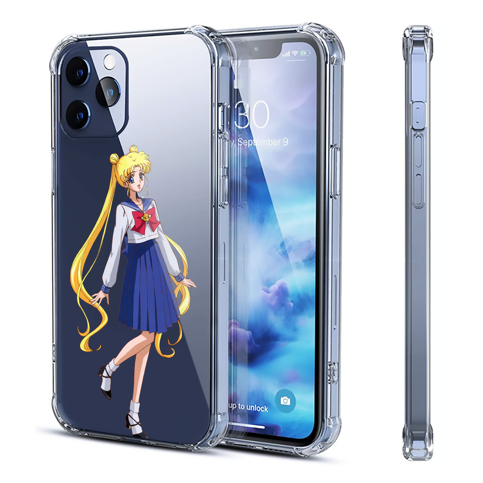 （画像用） 美少女戦士セーラームーン 愛野 美奈子 あいの みなこ Sailor Moon Aino Minako 【iPhone 12シリーズ対応】透明スマホケース（クリアソフトケース）